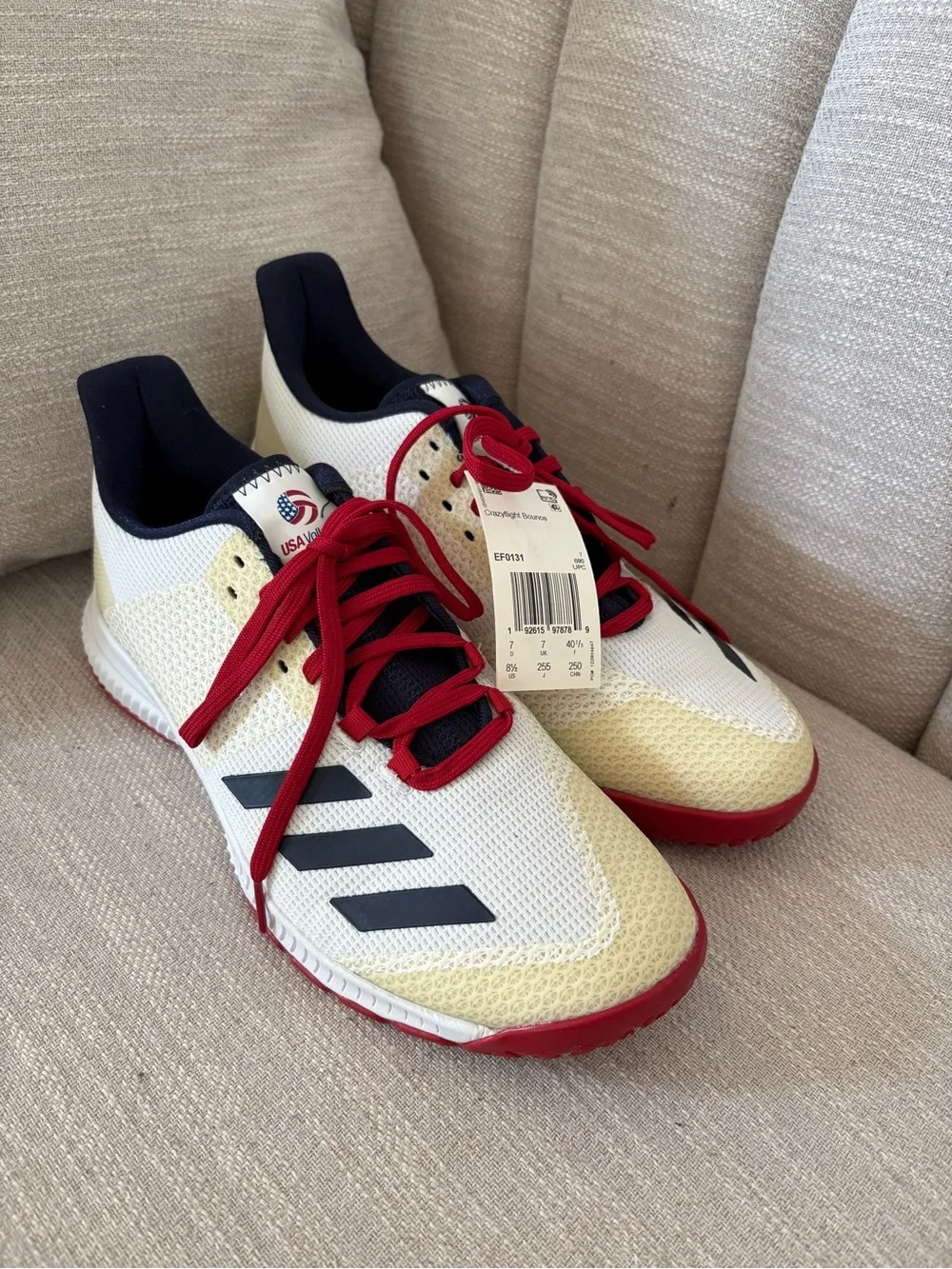 New Adidas Volleyball USA women’s sneakers crazyflight bounce olympics Size 8.5